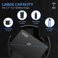 DYLEN Car Cup Holder Expander, Extender Adapter for with Black