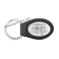NCAA Texas A&M Aggies Zep-Pro Leather Concho Key Fob black keychain