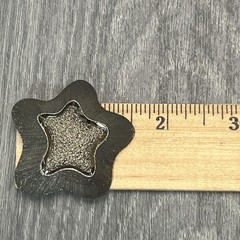 Silver Tone Star Flower Clip-On Pendant Enhancer Scarf Slide Fashion Jewelry