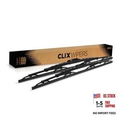 ClixWipers 20&Prime; + 20&Prime; Windshield Wiper Blades (2-Pack) – Conventional All-Steel