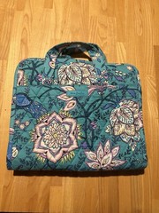 Vera Bradley Peacock Garden Hanging Organizer Makeup Travel Teal Blue Floral
