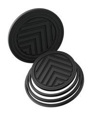 TRIZEPSSEIL FitRing Adjustable Car Cup Holder Coasters, 2 Packs, Black