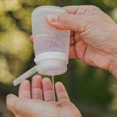 Humangear GoToob+ Refillable Silicone Travel Size Bottles with Locking Cap, 3pk