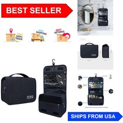Ultimate Travel Toiletry Organizer with Hanging Hook & Multiple Compartments