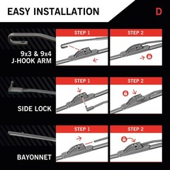 Gold 22&Prime; + 22&Prime; Premium Automotive Replacement Windshield Wiper Blades (Set of…