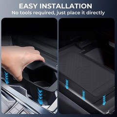 KATORN Cup Holder Insert & Wireless Charging Protective Mat for Toyota Black