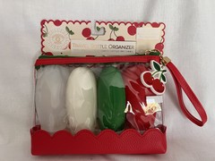 Wondering Moon Travel Bottle Toiletry Organizer Tote Cherry