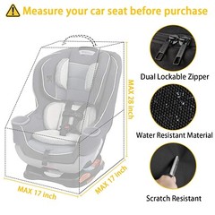 Yorepek Padded Car Seat Travel Bag for Airplane Black used