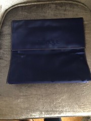Vintage Clinique Large Blue   Vinyl Envelope Cosmetic and Toiletry Bag