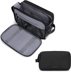 Bolsa aseo hombre viaje organizador neceser impermeable negro mediano multiuso