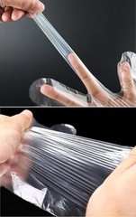 400 Count Disposable Poly Plastic Gloves for Cooking, Food One Size, Open