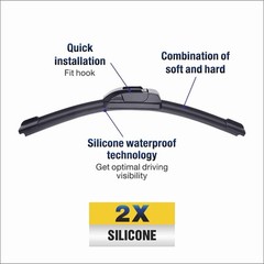 5 PLUS Silicone Wiper Blades 20 Inch 2 Pack Replacement for Ford F150 F250 F350