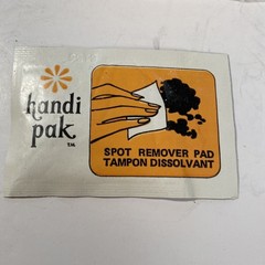 Vintage – Handi-pak Spot Remover /Tampon Dissolvant Pads- 9 Pads