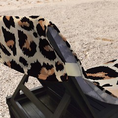 Personalised – Leopard Print Full Length Sun Lounger Towel with Pocket