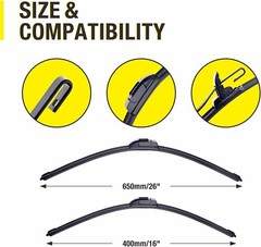 3 Wipers 26&Prime;/16&Prime;/12&Prime; Replacement For Toyota RAV4 2022 2021 2020 26&Prime;+16&Prime;+12&Prime;(A)