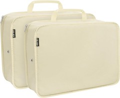 Compression Packing Cubes Travel Packing Suitcase Organizer Bags, Beige | Hea…