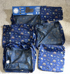 NWT Life Is Good 6 Piece Travel Packing Cube Set Zip Pouches Game On Football