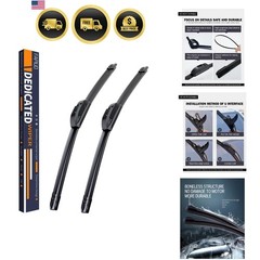 OEM Quality 22 »+22 » All-Season Automotive Replacement J-Hook Silent Wiper …