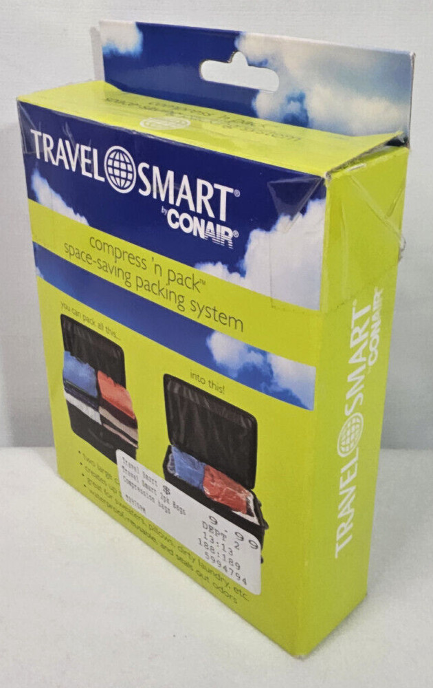 NEW Travel Smart by Conair Compress N&rsquo; Pack Space Saving Packing System Retail
