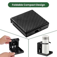 2pcs Adjustable Folding Cup Holder, Car Wall Mount Water Drink Coffee Black
