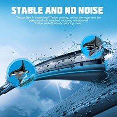 4 Pieces Car Wiper Blade Replacement Strip, 32&Prime; Rubber Frameless Windshield Wipe