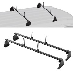 Trailer Ladder Rack, 60&Prime; 2 Crossbars Ladder Roof Rack, Heavy-duty Steel Van Roof