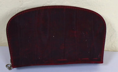 Sewing Kit/Manicure Travel Kit Burgundy Brocade w/ Zipper Circa 1920 Orig Items