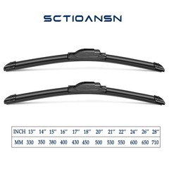 26&Prime; + 17&Prime; Wiper Blades for Nissan Rogue, Infiniti Q50, Q60 Pack of 2