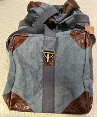 POTTERY BARN UNION CANVAS WEEKENDER LARGE BAG GRAY NEW WITH TAGS