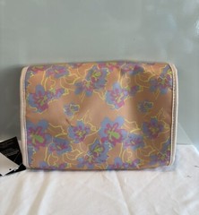 Nine West Hanging Cosmetics Travel Organizer Floral Print Pastel