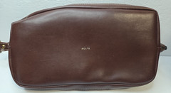 Vintage ROLFS Serval Brown Travel Dopp Kit Shaving Bag 70&rsquo;s Vinyl