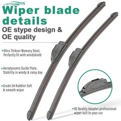 Nissan Murano 2009-2016 Windshield Wiper Blades Set 26&Prime; 16&Prime; 12&Prime; OEM Quality