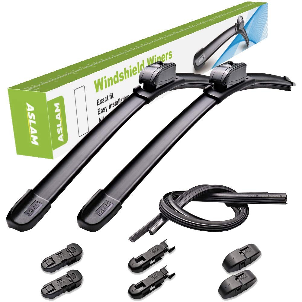 26&Prime; 26&Prime; Front Windshield Wiper Blades 2 Pack, Streak-Free & Quiet Durable Nat…