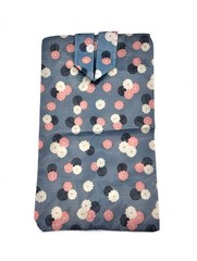Portable Travel Shoe Bag Waterproof Nylon Zippered Storage Pouch Floral Blue