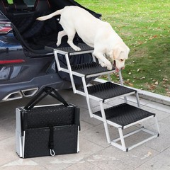 Uross Dog Stairs For Car 4 Steps Suitable For Car Trunk Heights 23-26-