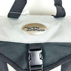 Bella Russo Toiletry Bag Black Gray Shaving Makeup Travel Bag 6 Pockets Hook NWT