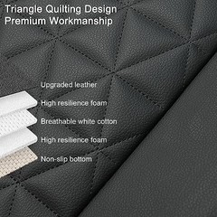 Black Panther 1 Pair Front Seat Covers Luxury Faux Leather Front Pair Black