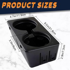 19154712 Cup Holder Compatible with 2007-2013 Chevy Silverado Avalanche Black