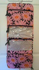 Vera Bradley Loves Me Pink Sunflower Hanging Travel Organizer