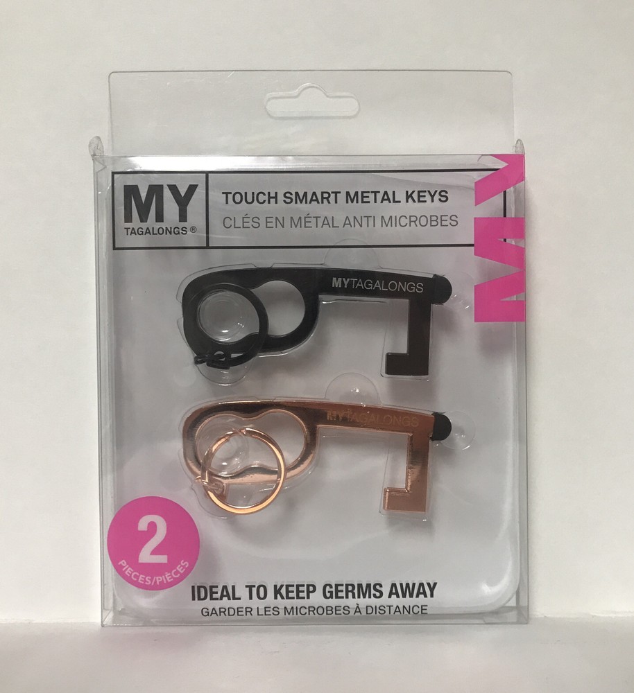 My TagAlongs Touch Smart Metal Keys-2 Pack-Ideal To Keep Germs Away!