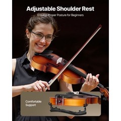 Violin 4/4 Full Size for Adults, Violin Fiddle Set for Beginners Student with Ha