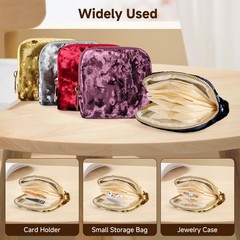 SEIUACN Travel Jewelry Holder,Anti-Scratch&Portable Organizer Silver