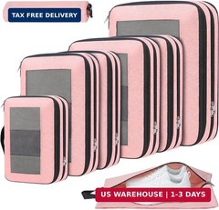 Compression Packing Cubes for Travel, Lightweight Vacation Travel Essentials, Tr
