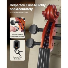 Violin 4/4 Full Size for Adults, Violin Fiddle Set for Beginners Student with H