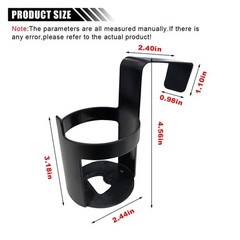 2PCS Car Cup Holders, Black Drink Water Bottle Auto Can, 2PCS,