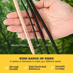 Zakous 1/4&Prime; x 100FT Heavy Duty Bungee Shock Cord Roll Marine Grade Black