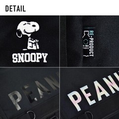 SNOOPY Unisex Backpack Black SPZ-3365 Large Capacity Water-repellent PolyesterSi