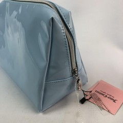 Juicy Couture Light Blue Cosmetic Toiletry Bag Juicy Logo Travel Makeup Zip