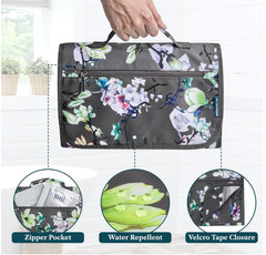 Neceser colgante para mujer y hombre kit de viaje plegable organizador grande