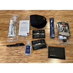 TUMI DELTA KIEHLS Airlines Travel Toiletries Eye Mask Pen Earplugs Toothbrush